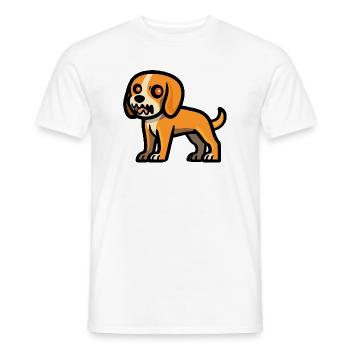 Beagle Hund Halloween Zombie - Männer T-Shirt - Weiß - Vorne - AI Model Male 178 dark (178cm)