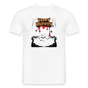 Spooky Halloween Forest – Dripping Font - Männer T-Shirt - Weiß - Vorne - AI Model Male 178 dark (178cm)