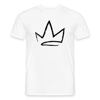 Crown Sketch - Men's T-Shirt - white - Front - AI Model Male 178 dark (178cm)