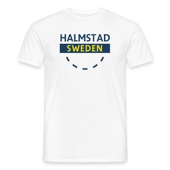 Halmstad Schweden Sign Arc - Männer T-Shirt - Weiß - Vorne - AI Model Male 178 dark (178cm)