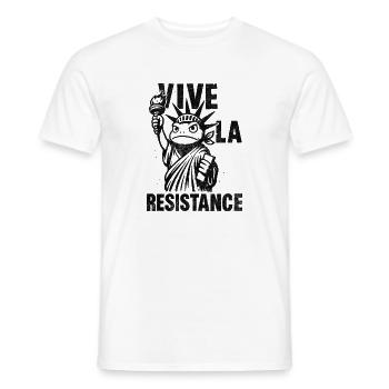 T-shirt Vive La Resistance Silhouette - T-shirt homme - blanc - Devant - AI Model Male 178 dark (178cm)