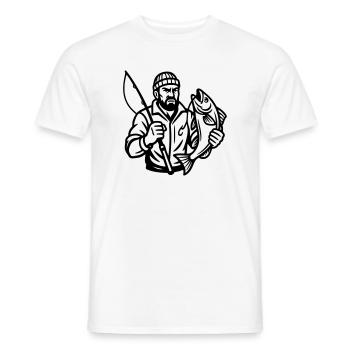 Pêcheur - T-shirt homme - blanc - Devant - AI Model Male 178 dark (178cm)