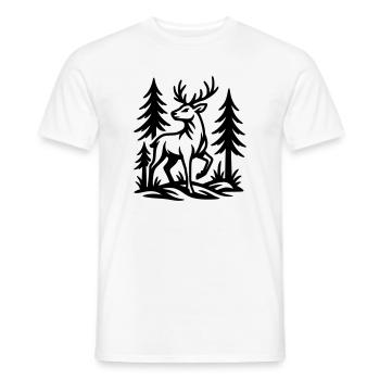 roe deer - Men's T-Shirt - white - Front - AI Model Male 178 dark (178cm)