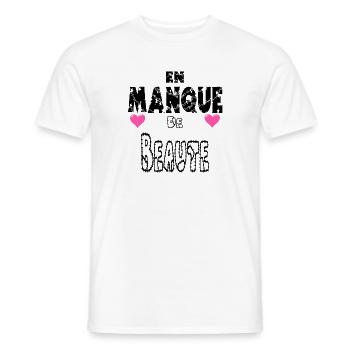In Need of Beauty - Men's T-Shirt - white - Front - AI Model Male 178 dark (178cm)