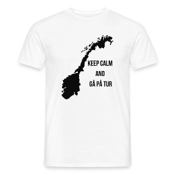 RESTEZ CALME ET G_P_TUR_-1- - T-shirt homme - blanc - Devant - AI Model Male 178 dark (178cm)