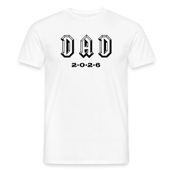 Dad 26 Vater Baby Papa 2026 Vatertagsgeschenk - Männer T-Shirt - Weiß - Vorne - AI Model Male 178 dark (178cm)