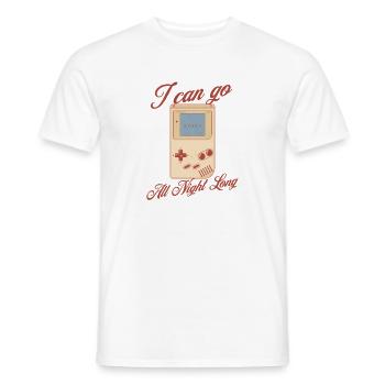 Retro Gaming I Can Go All Night Long Spielkonsole - Männer T-Shirt - Weiß - Vorne - AI Model Male 178 dark (178cm)
