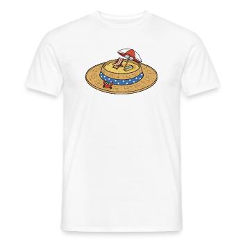 Strohhut Strand Insel - Männer T-Shirt - Weiß - Vorne - AI Model Male 178 dark (178cm)