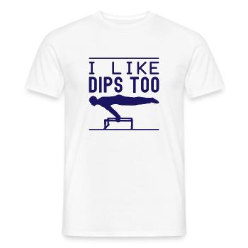 Fanatiques de fitness J’aime aussi les trempettes Gymnastique suédoise Gym - T-shirt homme - blanc - Devant - AI Model Male 178 dark (178cm)