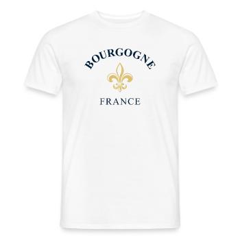 Bourgogne France France - T-shirt homme - blanc - Devant - AI Model Male 178 dark (178cm)