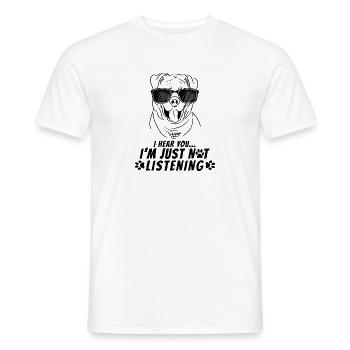 Funny Stubborn Rottweiler Dog Design for Pet Lover - Men's T-Shirt - white - Front - AI Model Male 178 dark (178cm)