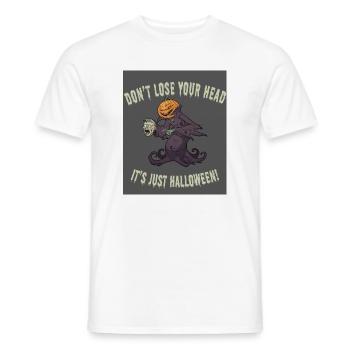 Don’t Lose Your Head – Funny Halloween Design - Männer T-Shirt - Weiß - Vorne - AI Model Male 178 dark (178cm)