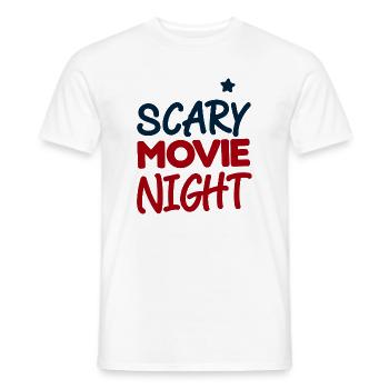 Horror Movie Night - Men's T-Shirt - white - Front - AI Model Male 178 dark (178cm)