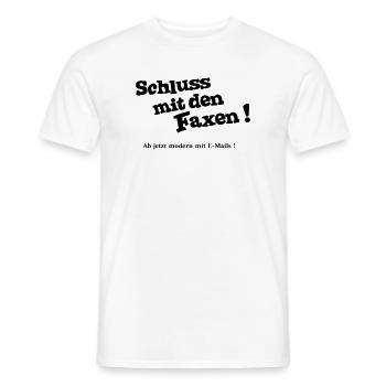 Schluss mit Faxen - Männer T-Shirt - Weiß - Vorne - AI Model Male 178 dark (178cm)