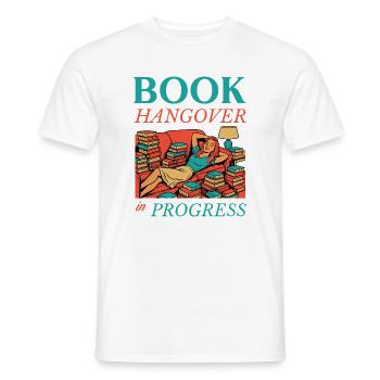 Book Hangover in Progress - Men's T-Shirt - white - Front - AI Model Male 178 dark (178cm)