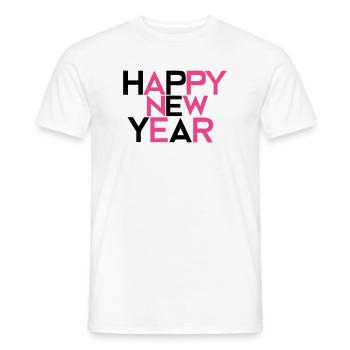 Bonne Année #2 - T-shirt homme - blanc - Devant - AI Model Male 178 dark (178cm)