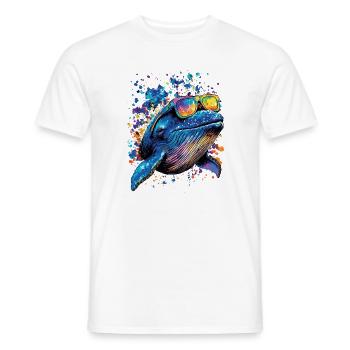 Baleine bleue Baleine Baleines bleues Baleines Chant Baleine Plongeur Baleines Océan - T-shirt homme - blanc - Devant - AI Model Male 178 dark (178cm)