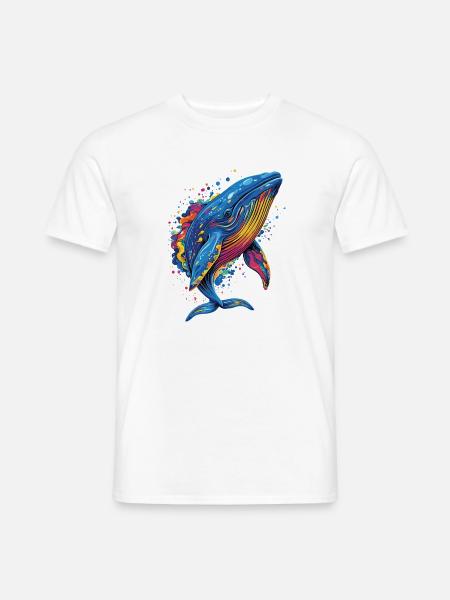 Blauwal Wal Blauwale Walgesang Taucher Ozean Wale - Männer T-Shirt - Weiß