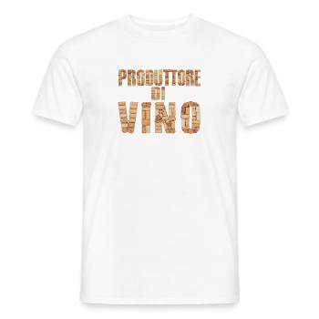 Produttore di Vino – Design realistico - T-shirt homme - blanc - Devant - AI Model Male 178 dark (178cm)
