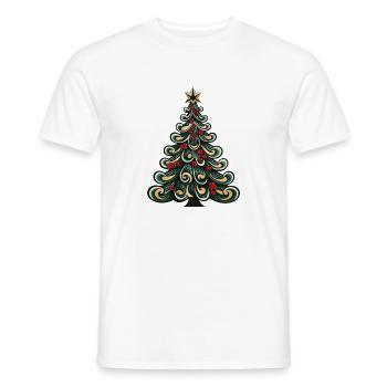 Sapin de Noël Noël - T-shirt homme - blanc - Devant - AI Model Male 178 dark (178cm)