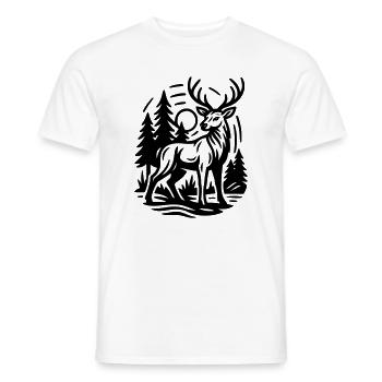 Deer - Men's T-Shirt - white - Front - AI Model Male 178 dark (178cm)