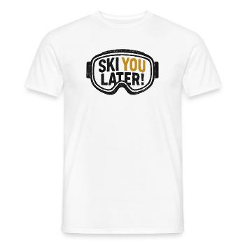 Ski You Later – Grunge Skibrille - Männer T-Shirt - Weiß - Vorne - AI Model Male 178 dark (178cm)