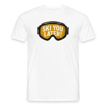 Ski You Later – Grunge Skibrille - Männer T-Shirt - Weiß - Vorne - AI Model Male 178 dark (178cm)