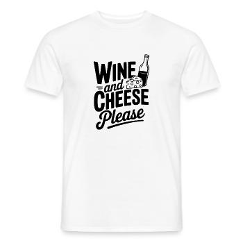 Wein und Käse bitte - Männer T-Shirt - Weiß - Vorne - AI Model Male 178 dark (178cm)