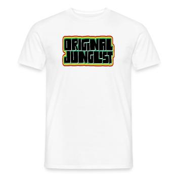 Original Junglist DNB Emblem - Männer T-Shirt - Weiß - Vorne - AI Model Male 178 dark (178cm)