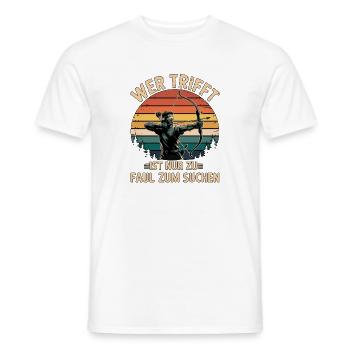 Archery design for archers and courses - Men's T-Shirt - white - Front - AI Model Male 178 dark (178cm)