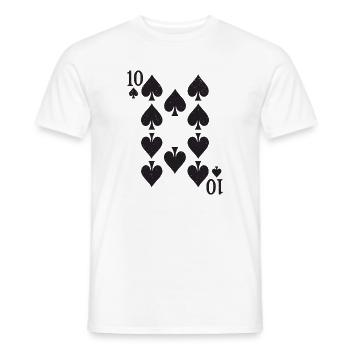Zehn Pik Karte - Männer T-Shirt - Weiß - Vorne - AI Model Male 178 dark (178cm)
