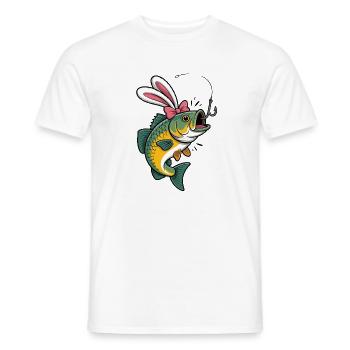 Lustige Ostern Fisch Kunst Angeln - Männer T-Shirt - Weiß - Vorne - AI Model Male 178 dark (178cm)