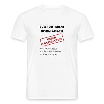 Im Aufbau Briefmarke Art. Christliche Kleidung. - Männer T-Shirt - Weiß - Vorne - AI Model Male 178 dark (178cm)
