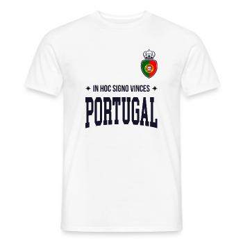 T-shirt typographique Portugal Bold 2025 - T-shirt homme - blanc - Devant - AI Model Male 178 dark (178cm)