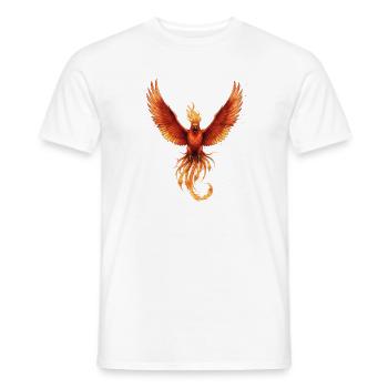 Fire Phoenix Flame Flight - Men's T-Shirt - white - Front - AI Model Male 178 dark (178cm)