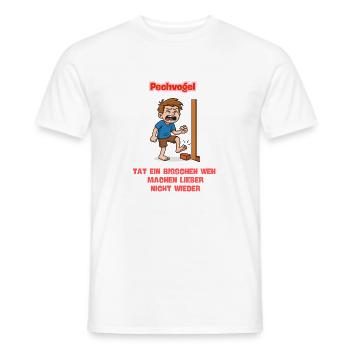 Unlucky Door Scene - Men's T-Shirt - white - Front - AI Model Male 178 dark (178cm)
