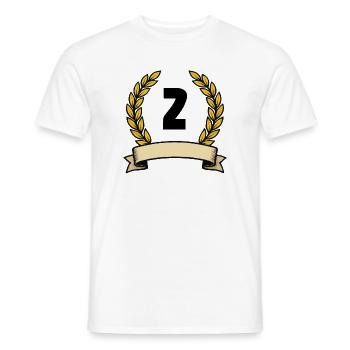 Laurel Wreath Emblem Banner 2 - Men's T-Shirt - white - Front - AI Model Male 178 dark (178cm)