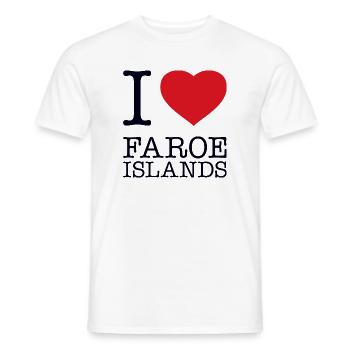 j’adore Îles Féroé - T-shirt homme - blanc - Devant - AI Model Male 178 dark (178cm)