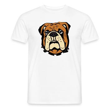 personalisiertes Bulldoggen Geschenk T-shirt Hunde - Männer T-Shirt - Weiß - Vorne - AI Model Male 178 dark (178cm)