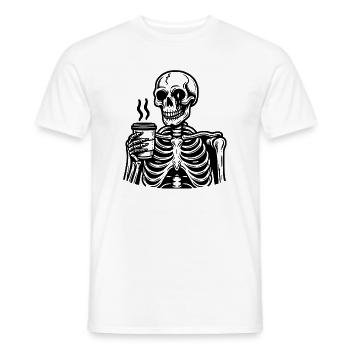 Dead Inside but Caffeinated - Männer T-Shirt - Weiß - Vorne - AI Model Male 178 dark (178cm)