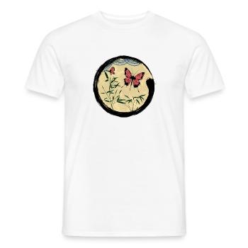 Japanese Butterfly - Men's T-Shirt - white - Front - AI Model Male 178 dark (178cm)