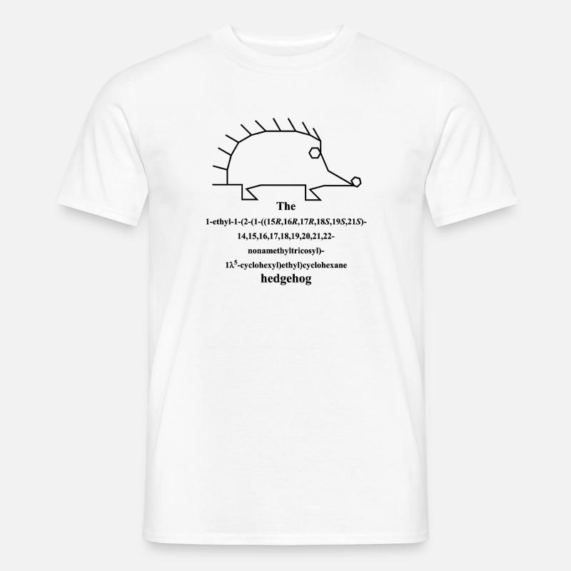 Igel Molekül - IUPAC nomenklatur Witz -b - Männer T-Shirt - Weiß