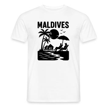 Malediven Maldives - Männer T-Shirt - Weiß - Vorne - AI Model Male 178 dark (178cm)