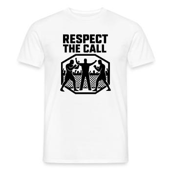 MMA Tribute Respect The Call - Men's T-Shirt - white - Front - AI Model Male 178 dark (178cm)
