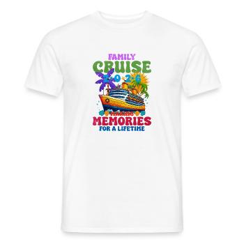 Familien Kreuzfahrt 2026 Erinnerungen - Männer T-Shirt - Weiß - Vorne - AI Model Male 178 dark (178cm)