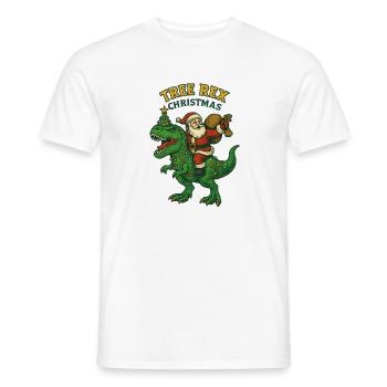 Noël – Tree Rex Weihnachten - Männer T-Shirt - Weiß - Vorne - AI Model Male 178 dark (178cm)