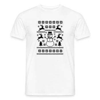 Drôle Noël Design Moche Noël - T-shirt homme - blanc - Devant - AI Model Male 178 dark (178cm)