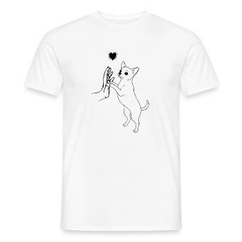 Niedliche Chihuahua Hund Liebhaber Kunst - Männer T-Shirt - Weiß - Vorne - AI Model Male 178 dark (178cm)