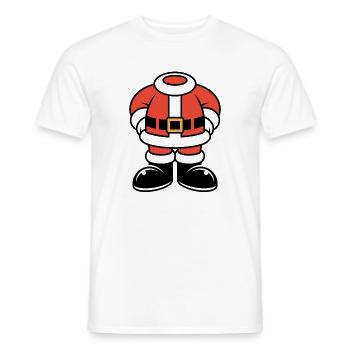 Große Santa Silhouette in Rot - Männer T-Shirt - Weiß - Vorne - AI Model Male 178 dark (178cm)