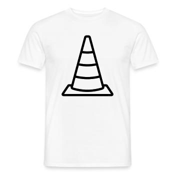 cône de signalisation - T-shirt homme - blanc - Devant - AI Model Male 178 dark (178cm)